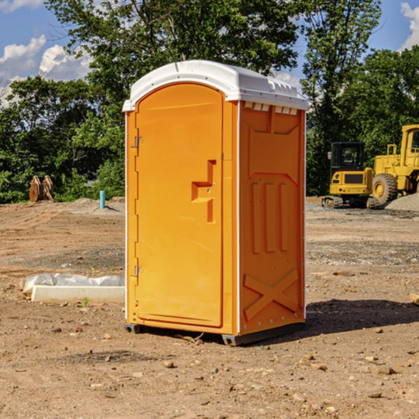 how often are the portable restrooms cleaned and serviced during a rental period in Hallock Minnesota